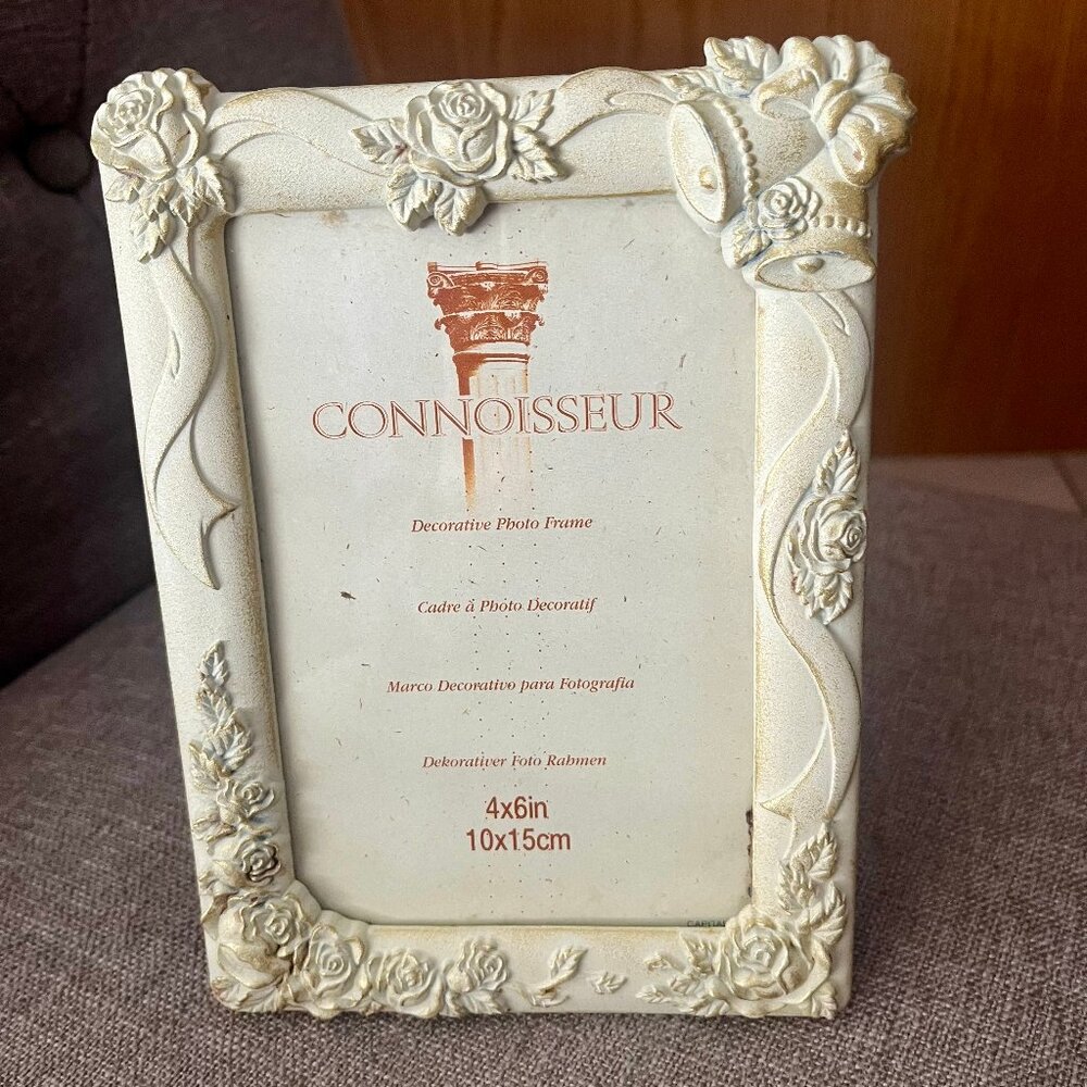 Connoisseur Floral & Wedding Bells Metal Picture Frame